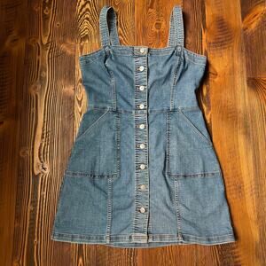 Denim Dress Coastal Clean Girl Art Concert Festival Womens Size 12